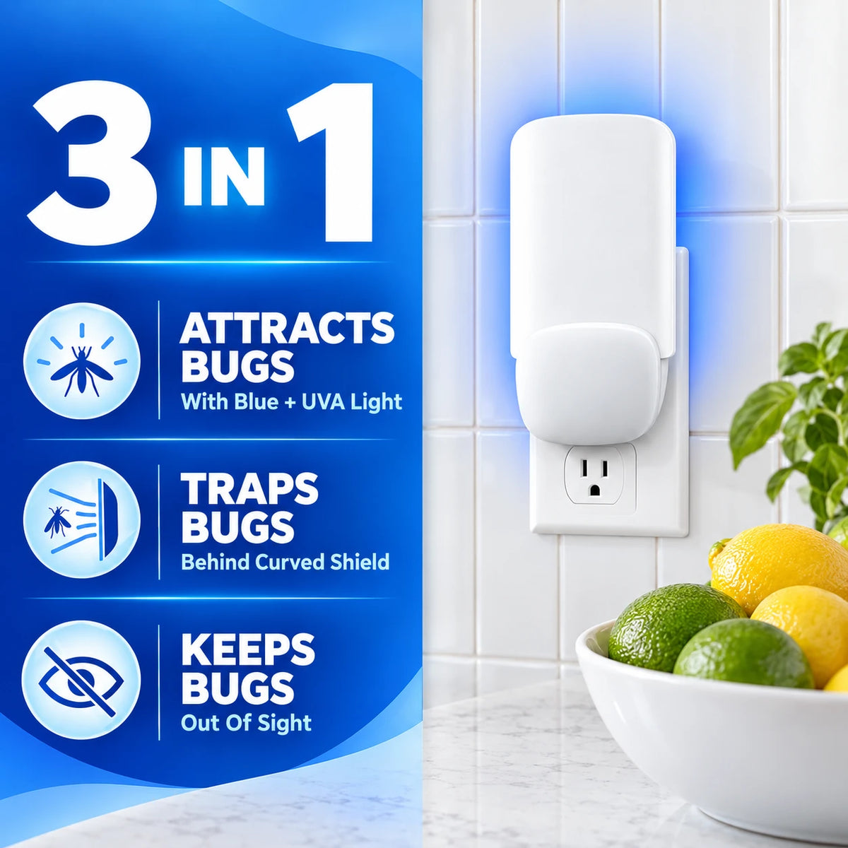 Dual-light indoor fly trap